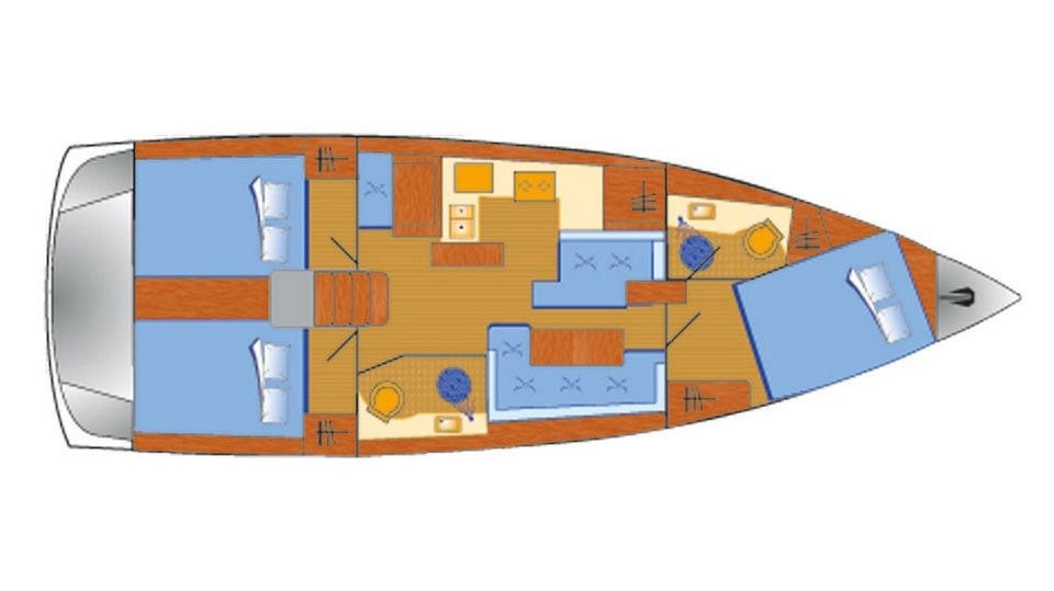 YachtABC - Lara - Croatia - Sun Odyssey 410 - 3 cab.